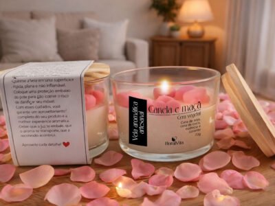 Vela Aromática Maçã e Canela