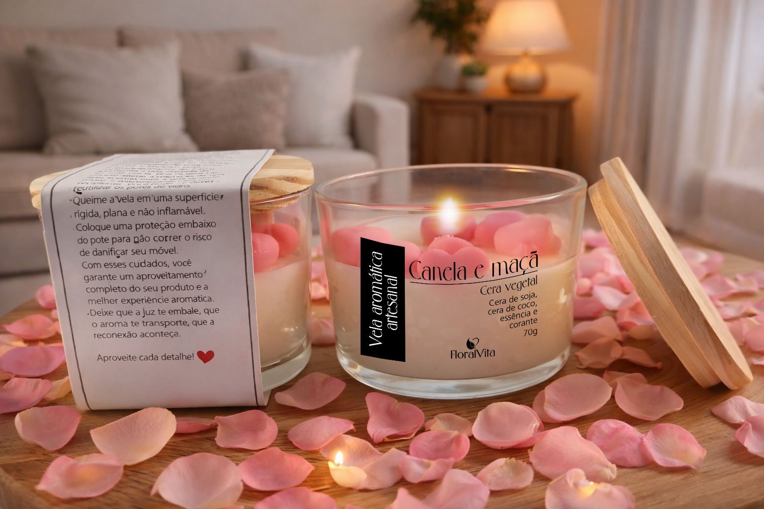 Vela Aromática Maçã e Canela