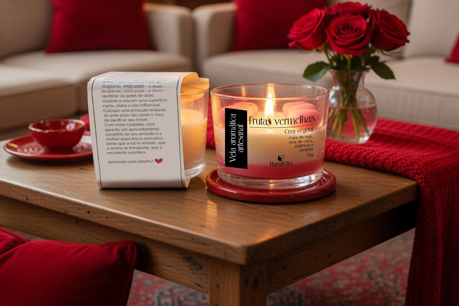 Vela Aromática Frutas Vermelhas